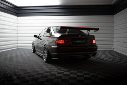 Spoiler kulfiber med Internal Brackets Uprights + LED BMW 3 Coupe E46