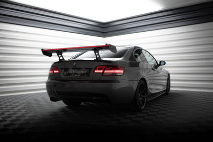 Spoiler kulfiber med Internal Brackets Uprights + LED BMW 3 / M3 Coupe E92