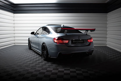 Spoiler kulfiber med Internal Brackets Uprights + LED BMW 4 F32 / 4 F32 M-Pack Coupe