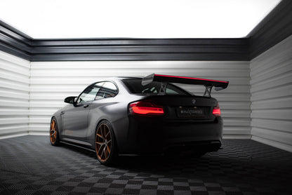 Spoiler kulfiber med Internal Brackets Uprights + LED BMW M2 F87 / 2 / 2 M-Pack F22