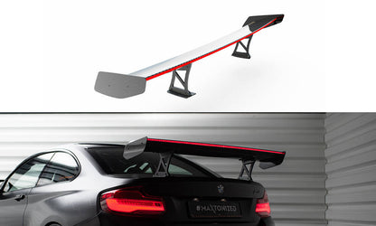 Spoiler kulfiber med Internal Brackets Uprights + LED BMW M2 F87 / 2 / 2 M-Pack F22