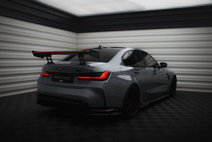 Spoiler kulfiber med Internal Brackets Uprights + LED BMW M3 G80 / M340i G20 / 3 M-Pack G20 / 3 Standard G20