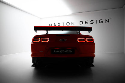Spoiler kulfiber med Internal Brackets Uprights + LED Chevrolet Camaro SS Mk6 Facelift