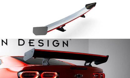 Spoiler kulfiber med Internal Brackets Uprights + LED Chevrolet Camaro SS Mk6 Facelift
