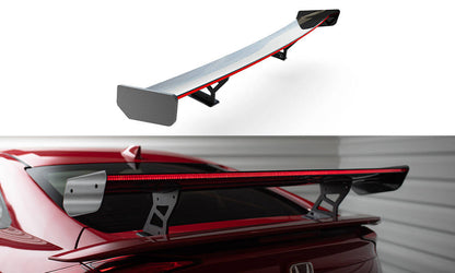 Spoiler kulfiber med Internal Brackets Uprights + LED Honda Civic SI Mk10