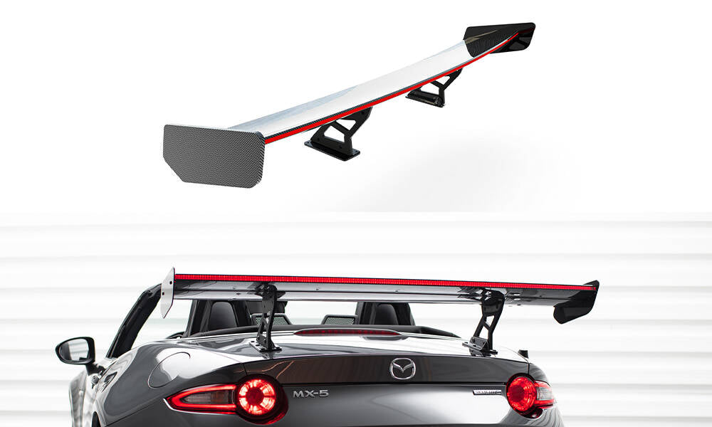 Spoiler kulfiber med Internal Brackets Uprights + LED Mazda MX-5 ND (Mk4)