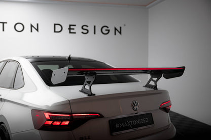 Spoiler kulfiber med Internal Brackets Uprights + LED Volkswagen Jetta GLI Mk7