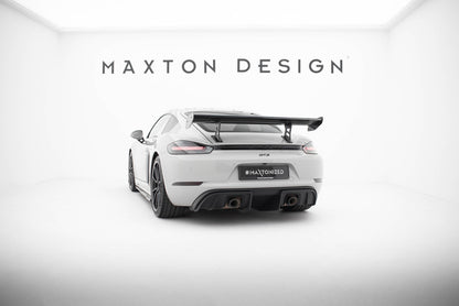 Spoiler kulfiber med Internal Brackets Uprights V.1 Porsche 718 Cayman 982c