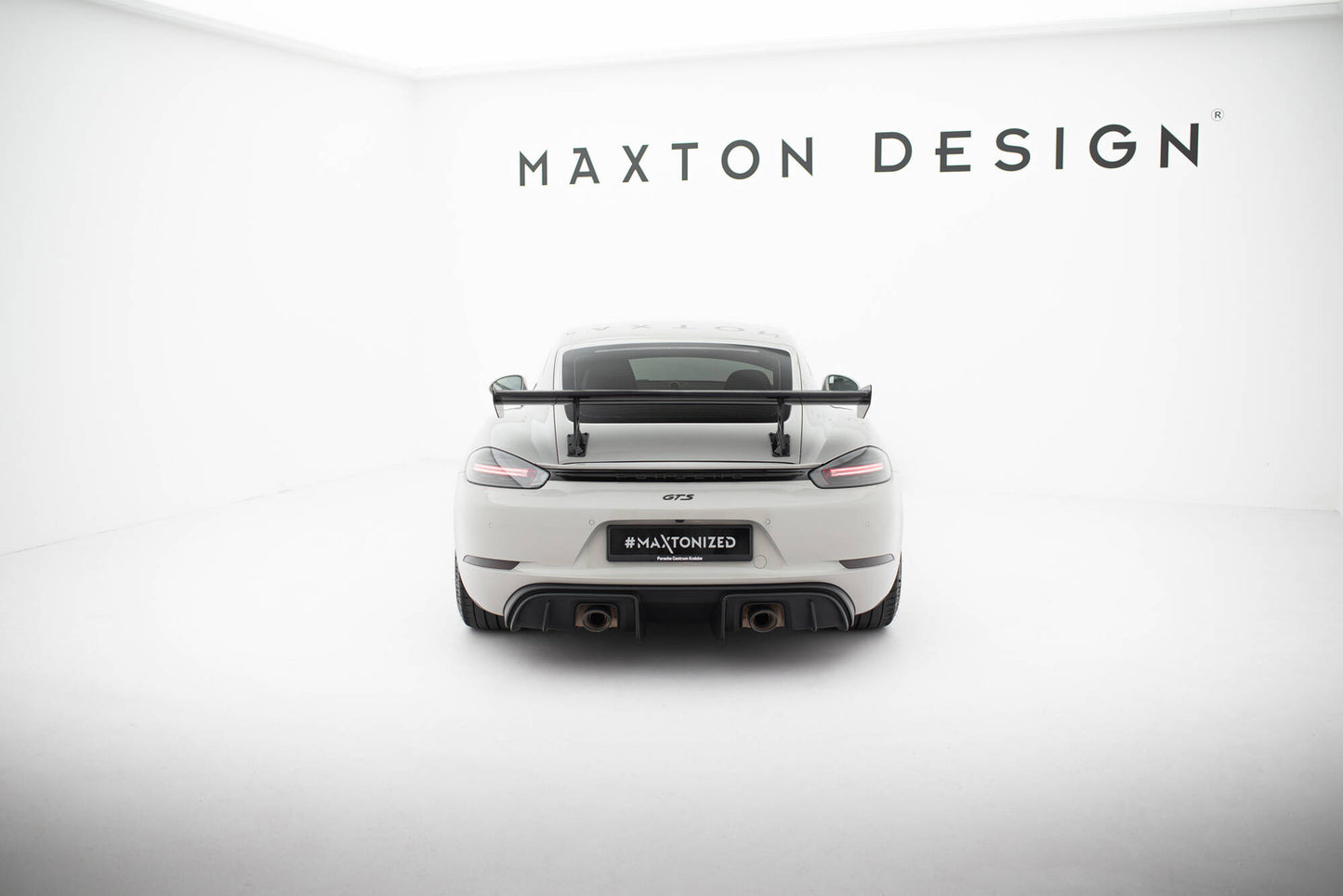 Spoiler kulfiber med Internal Brackets Uprights V.1 Porsche 718 Cayman 982c