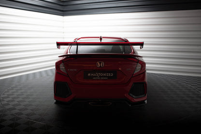 Spoiler kulfiber med Øverste Swan Mounting + LED Honda Civic SI Mk10