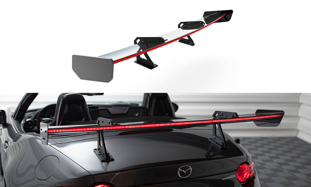 Spoiler kulfiber med Øverste Swan Mounting + LED Mazda MX-5 ND (Mk4)