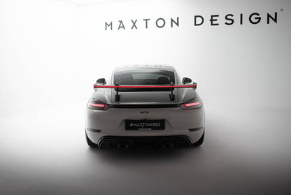 Spoiler kulfiber med Øverste Swan Mounting V.1 + LED Porsche 718 Cayman 982c