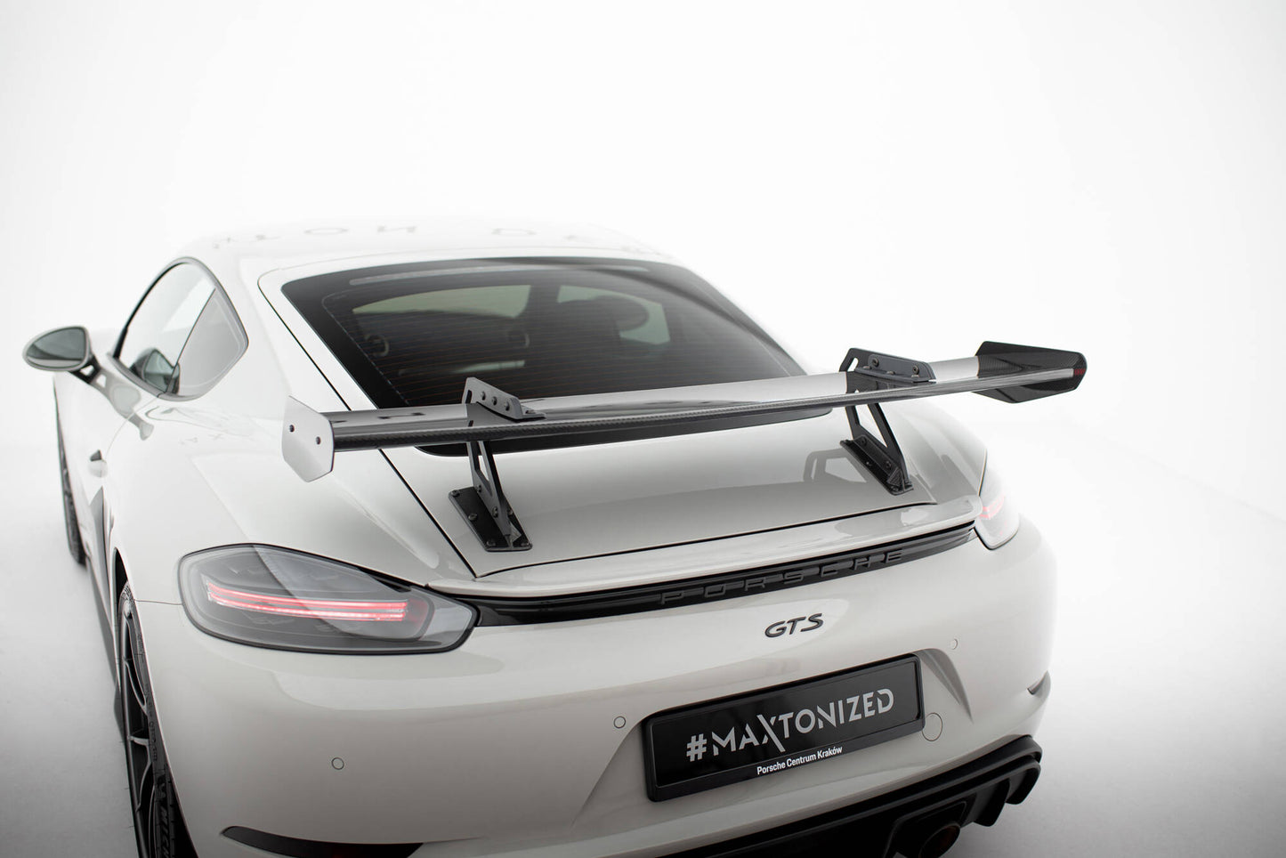 Spoiler kulfiber med Øverste Swan Mounting V.1 Porsche 718 Cayman 982c