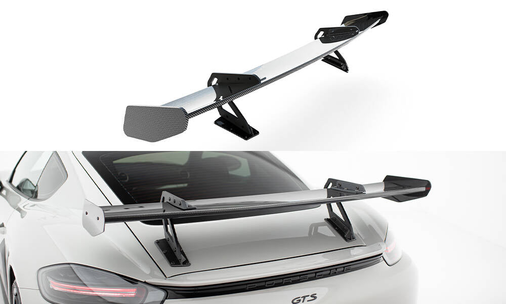 Spoiler kulfiber med Øverste Swan Mounting V.1 Porsche 718 Cayman 982c