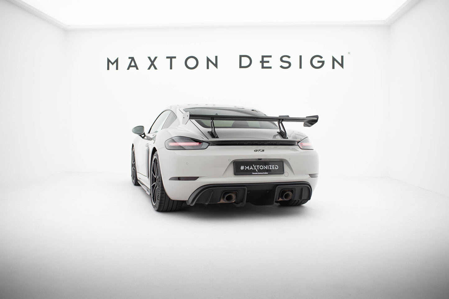 Spoiler kulfiber med Øverste Swan Mounting V.1 Porsche 718 Cayman 982c