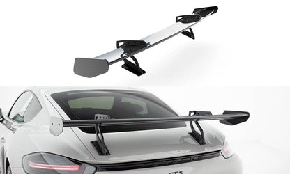 Spoiler kulfiber med Øverste Swan Mounting V.2 Porsche 718 Cayman 982c