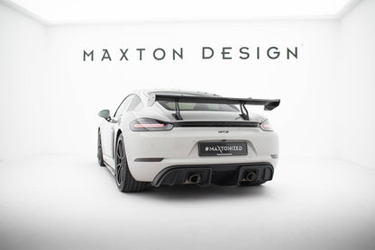 Spoiler kulfiber med Øverste Swan Mounting V.2 Porsche 718 Cayman 982c