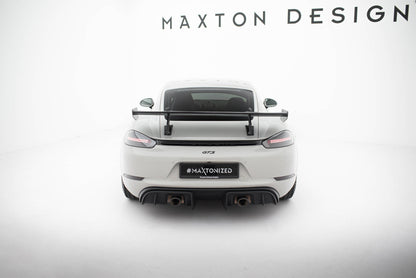 Spoiler kulfiber med Øverste Swan Mounting V.2 Porsche 718 Cayman 982c