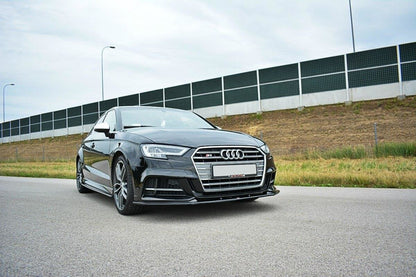 Forreste splitter V.1 Audi S3 / A3 S-Line Hatchback / Sportback 8V Facelift