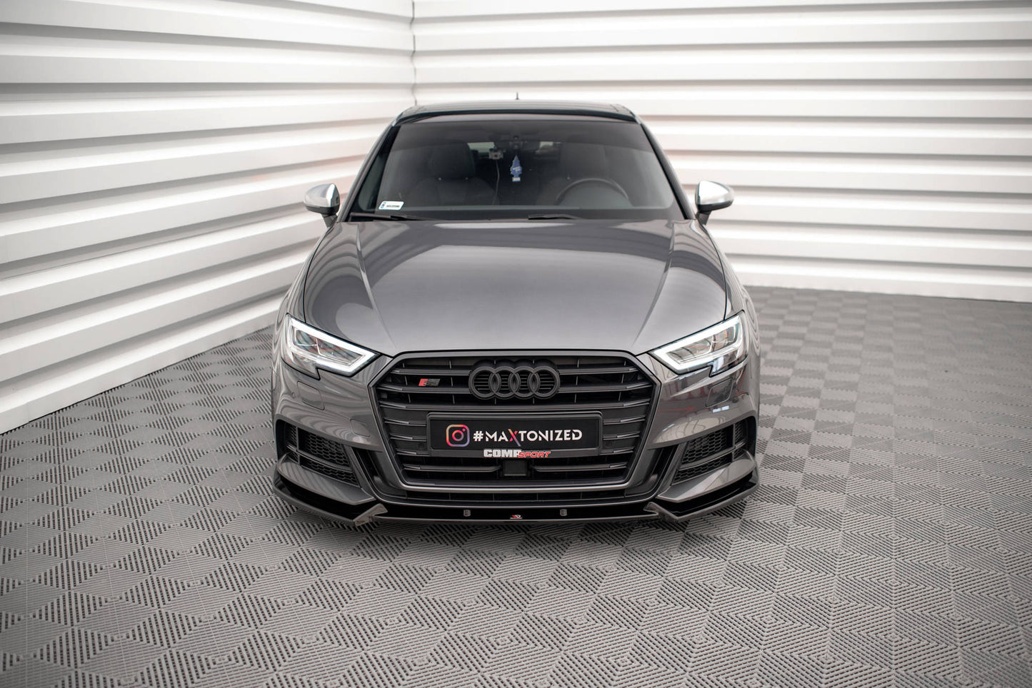 Forreste splitter V.1 Audi S3 / A3 S-Line Sportback 8V Facelift