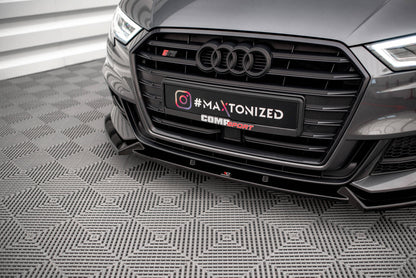 Forreste splitter V.1 Audi S3 / A3 S-Line Sportback 8V Facelift