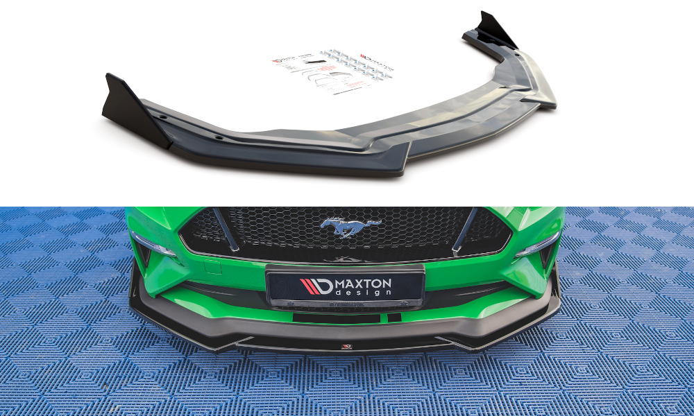 Forreste splitter V.1 + Flaps Ford Mustang GT Mk6 Facelift