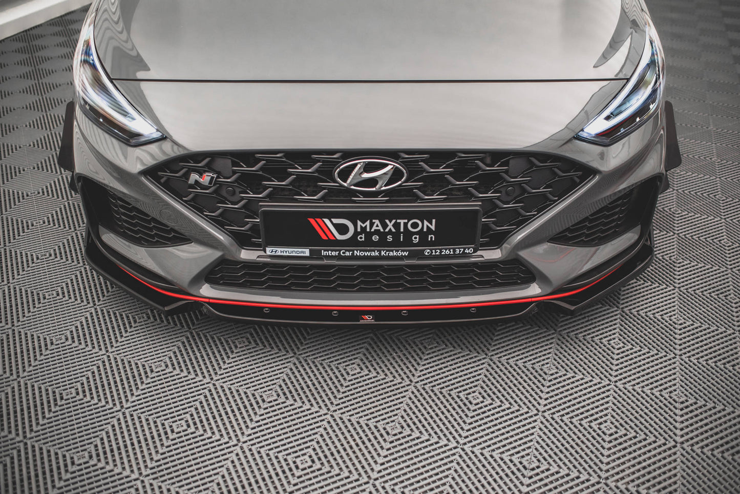 Forreste splitter V.1 + Flaps Hyundai I30 N / I30 N-Line Hatchback/Fastback Mk3 Facelift