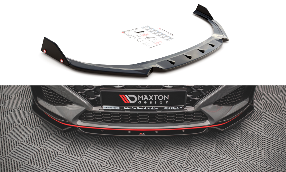 Forreste splitter V.1 + Flaps Hyundai I30 N / I30 N-Line Hatchback/Fastback Mk3 Facelift