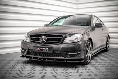 Forreste splitter V.1 Mercedes-Benz C Coupe / Sedan / Estate AMG-Line C204 / W204 Facelift / S204 Facelift