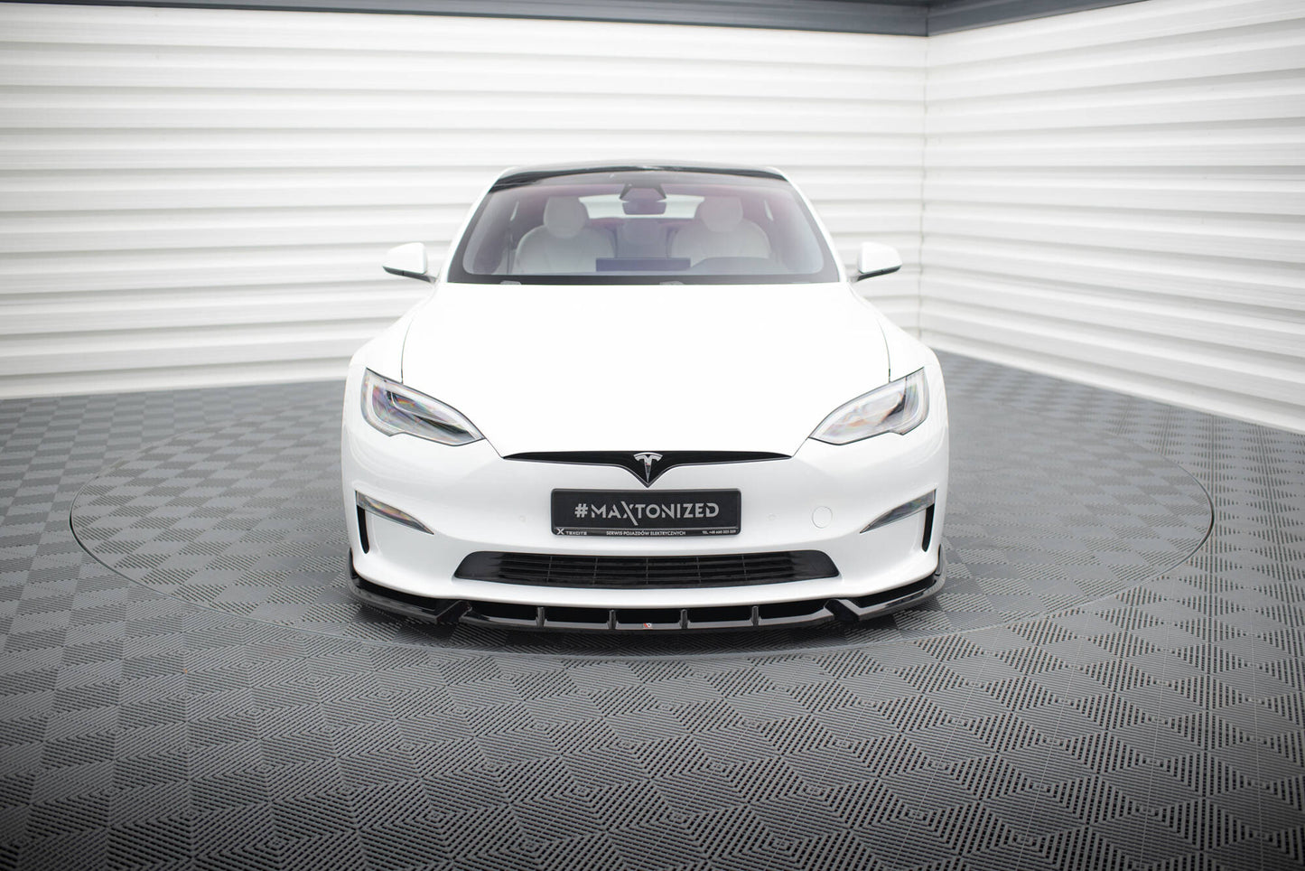 Forreste splitter V.1 Tesla Model S Plaid Mk1 Facelift