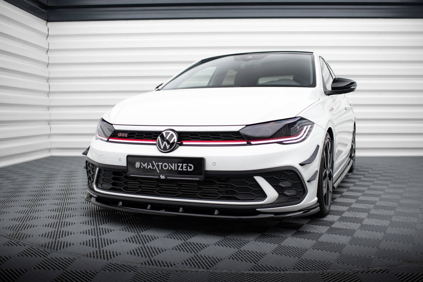 Forreste splitter V.1 Volkswagen Polo GTI Mk6 Facelift
