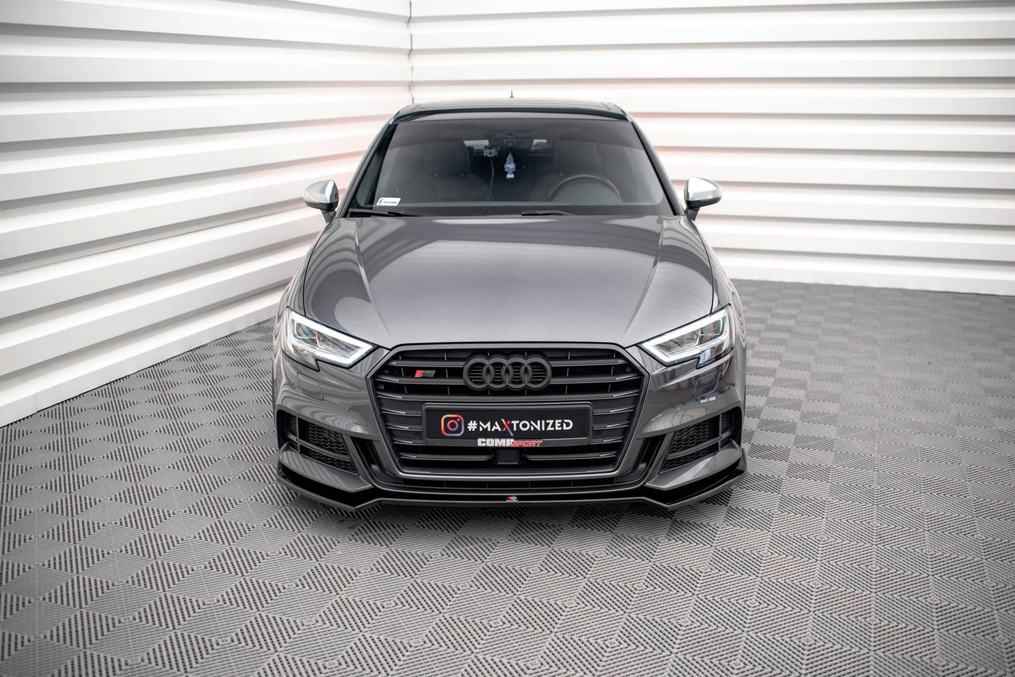 Forreste splitter V.2 Audi S3 / A3 S-Line Sportback 8V Facelift