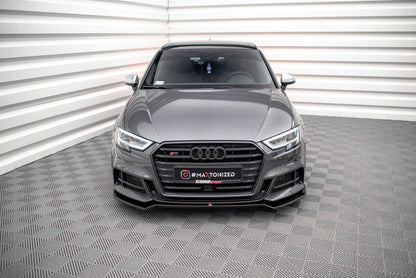 Forreste splitter V.2 Audi S3 / A3 S-Line Sportback 8V Facelift