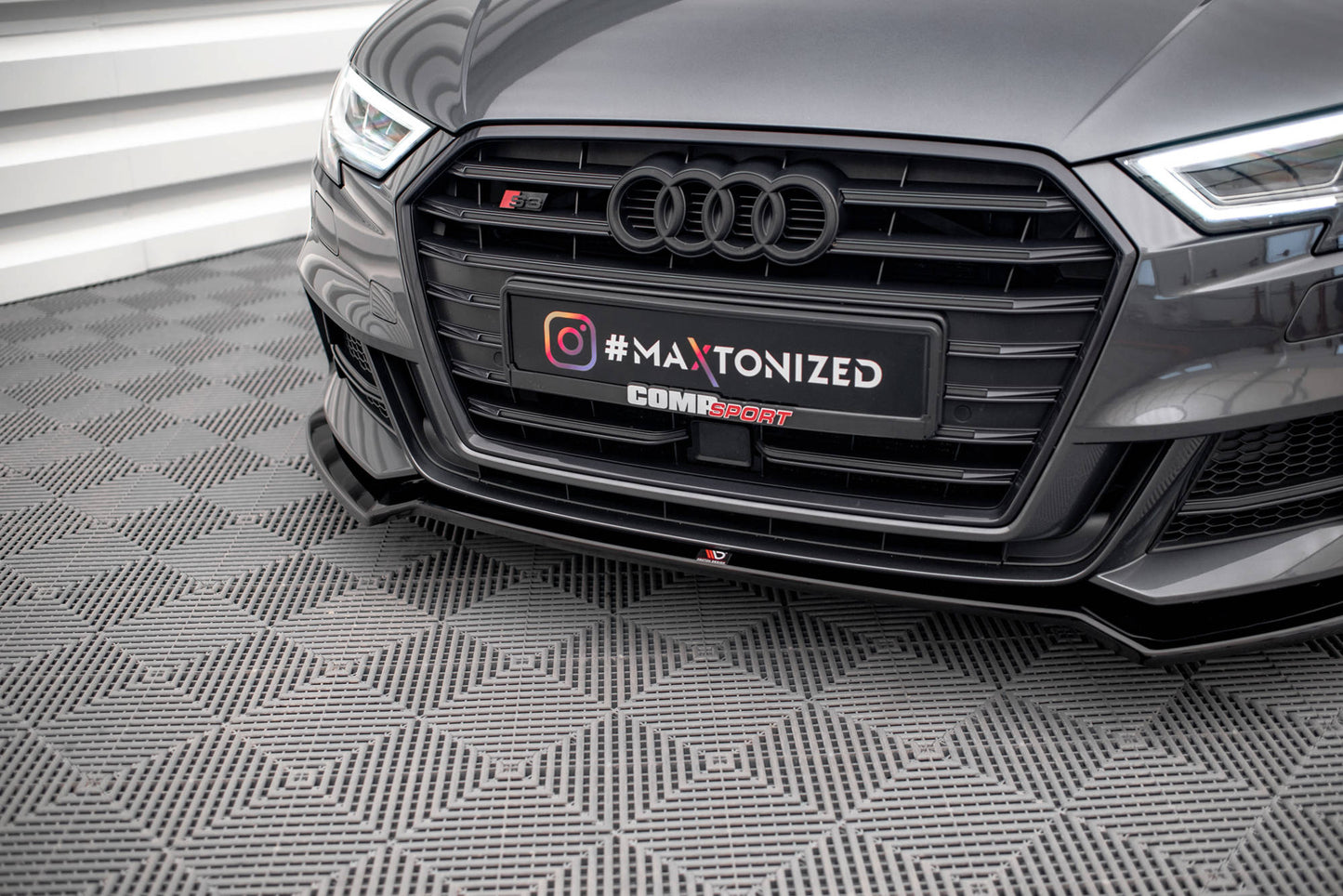 Forreste splitter V.2 Audi S3 / A3 S-Line Sportback 8V Facelift