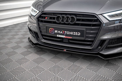 Forreste splitter V.2 Audi S3 / A3 S-Line Sportback 8V Facelift