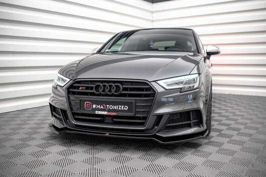 Forreste splitter V.2 Audi S3 / A3 S-Line Sportback 8V Facelift
