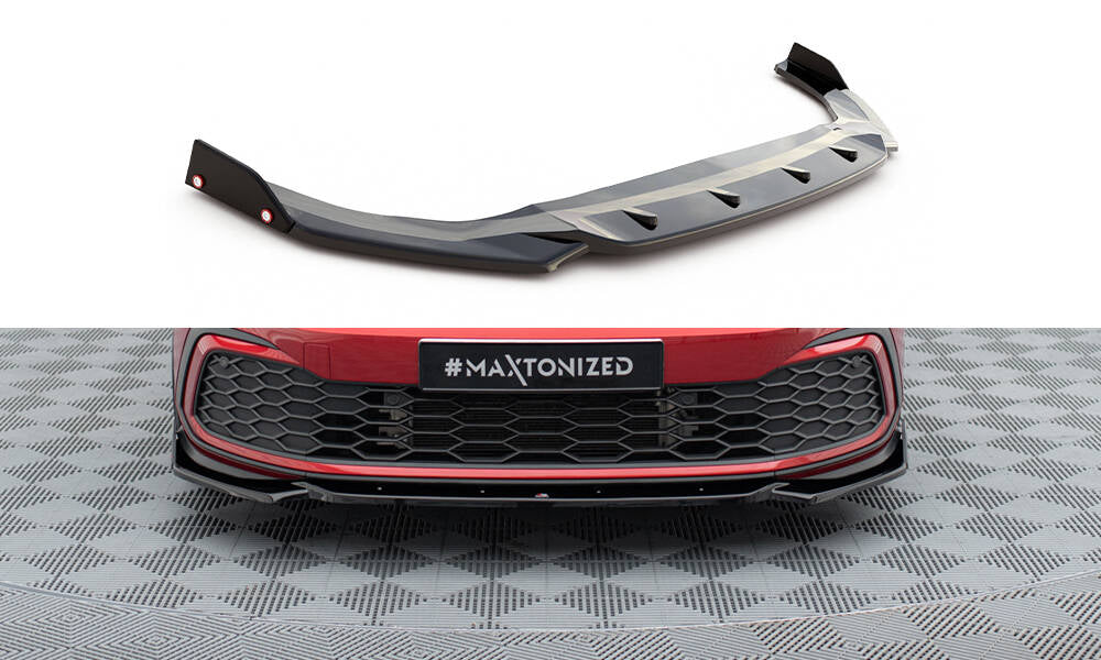 Forreste splitter V.2 + Flaps Volkswagen Golf GTI / GTE / GTD / R-Line Mk8