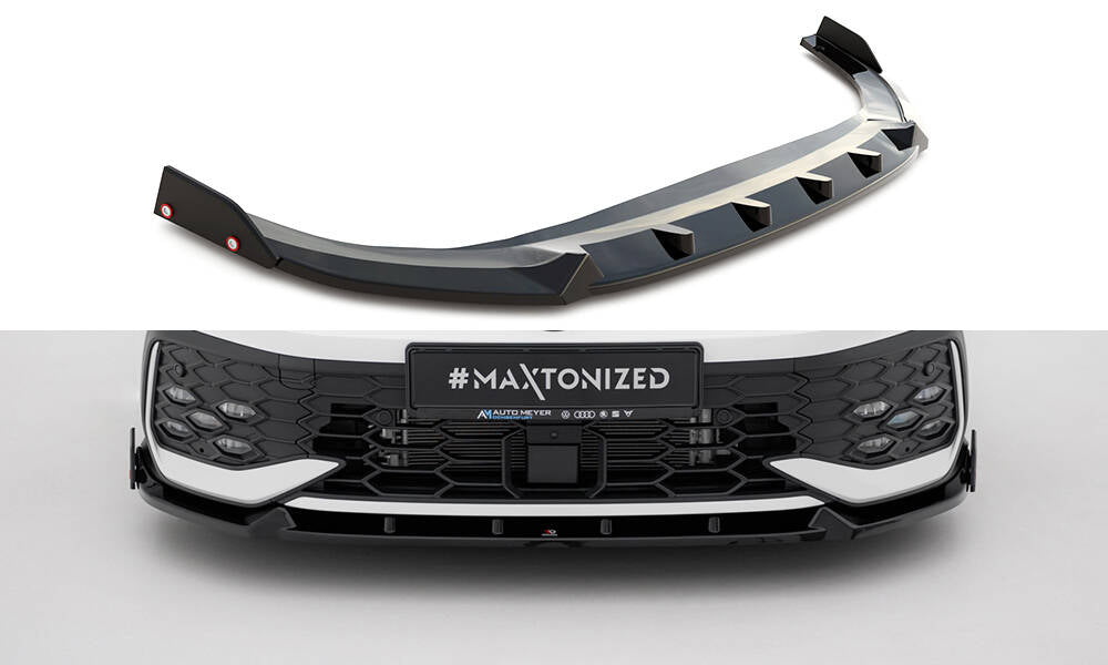Forreste splitter V.2 + Flaps Volkswagen Golf GTI / GTE / R-Line Mk8 Facelift
