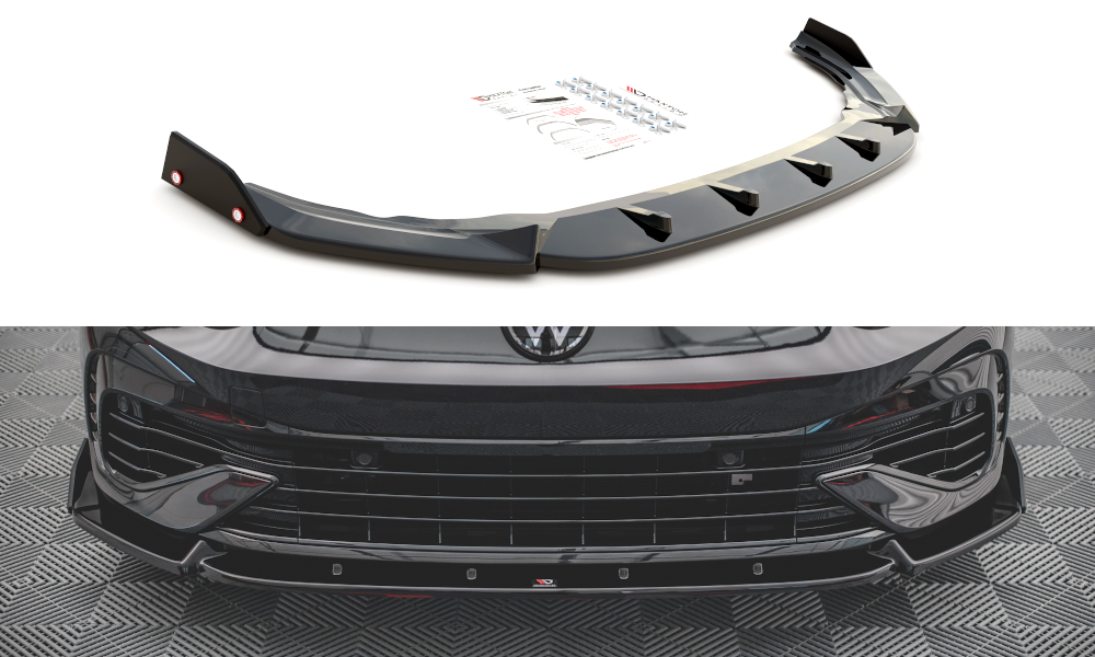 Forreste splitter V.2 + Flaps Volkswagen Golf R Mk8