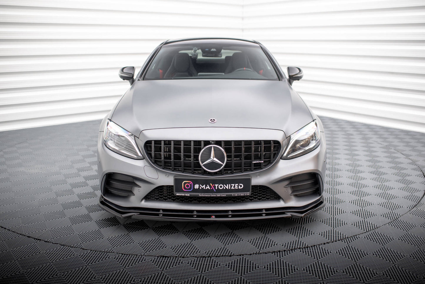 Forreste splitter V.2 Mercedes-AMG C43 Coupe / Cabrio / Sedan / Estate C205 / A205 / W205 / S205 Facelift
