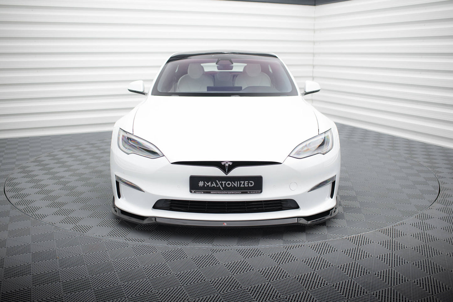Forreste splitter V.2 Tesla Model S Plaid Mk1 Facelift