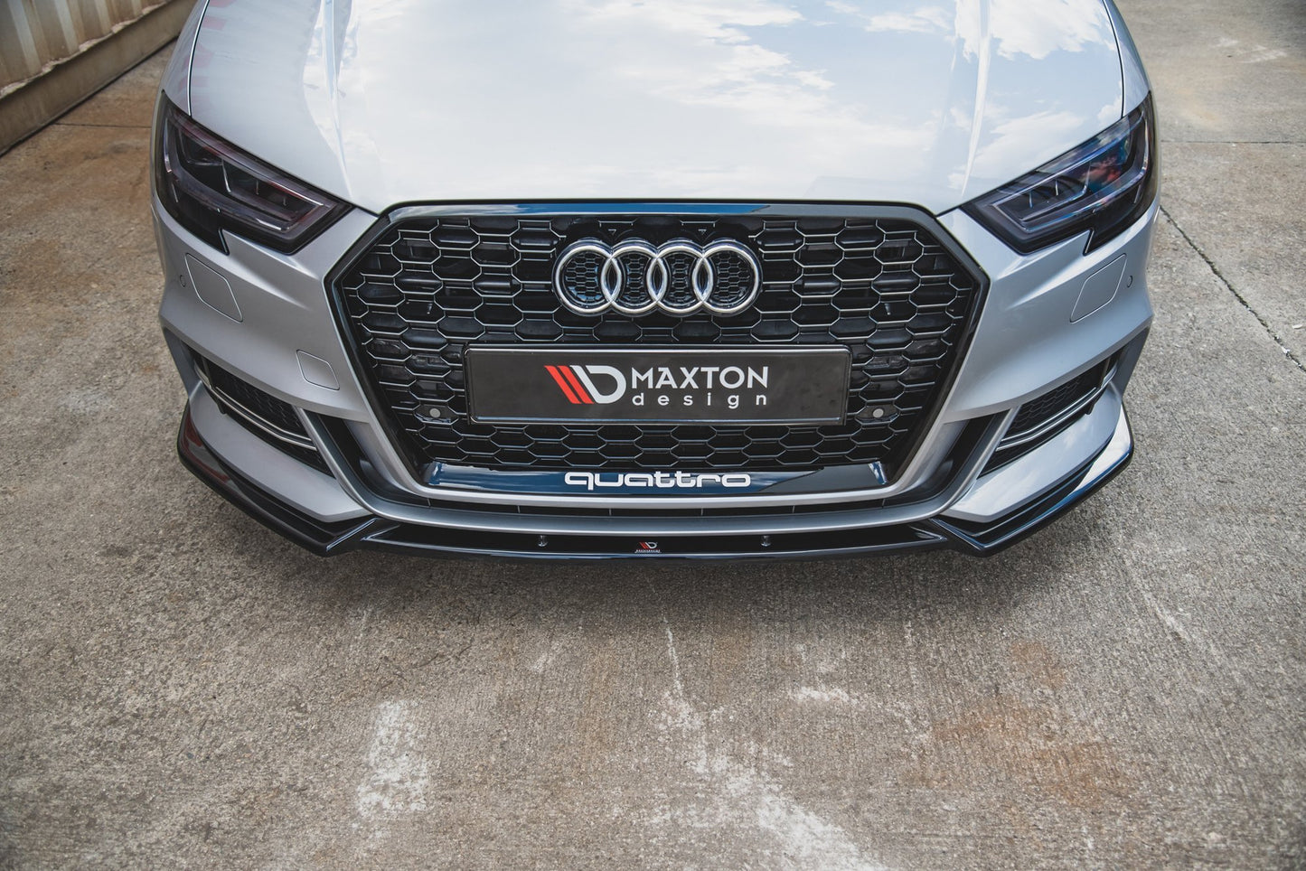 Forreste splitter V.3 Audi S3 / A3 S-Line 8V FL Sedan
