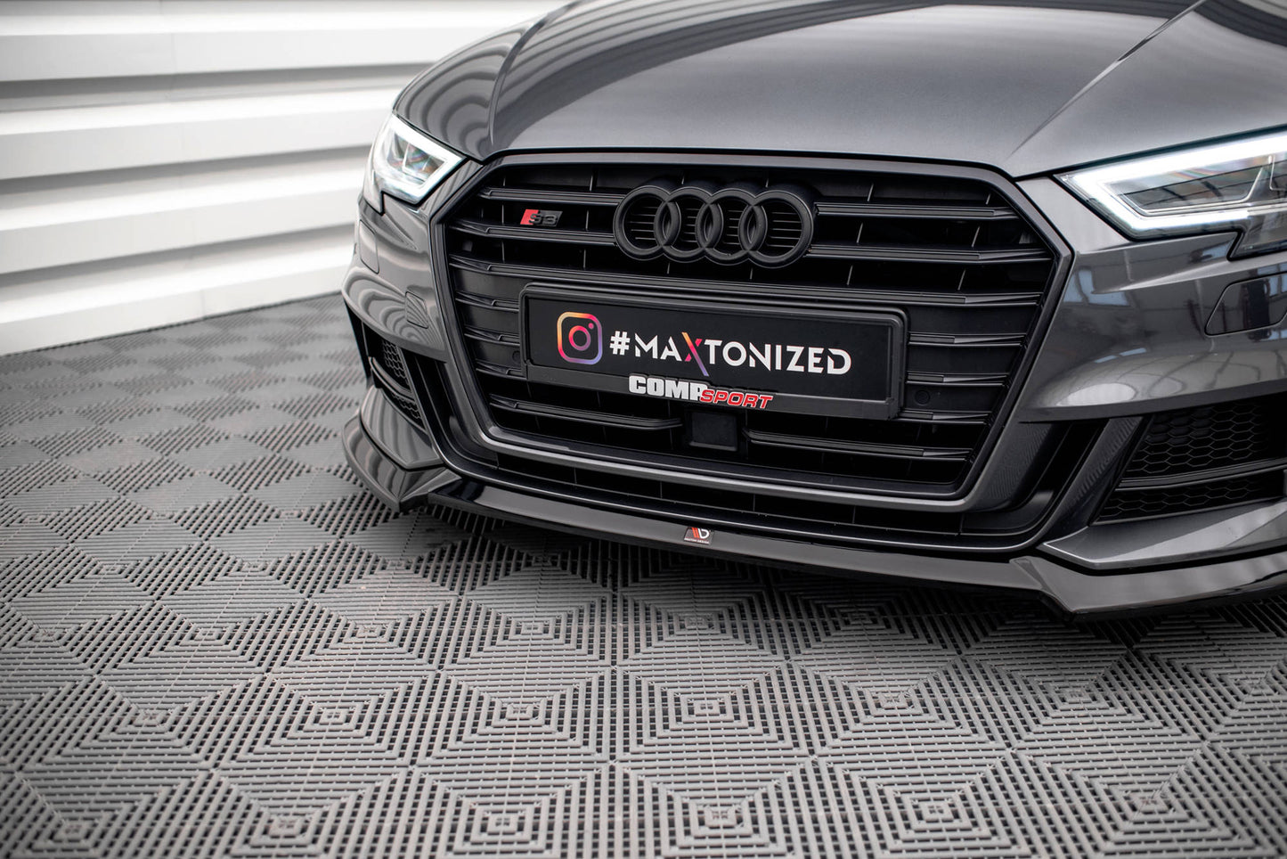 Forreste splitter V.3 Audi S3 / A3 S-Line Sportback 8V Facelift