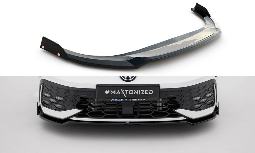 Forreste splitter V.3 + Flaps Volkswagen Golf GTI / GTE / R-Line Mk8 Facelift