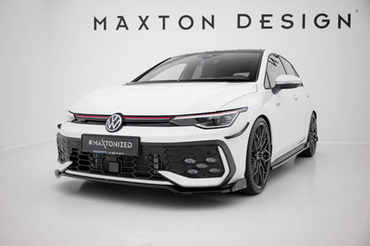 Forreste splitter V.3 + Flaps Volkswagen Golf GTI / GTE / R-Line Mk8 Facelift