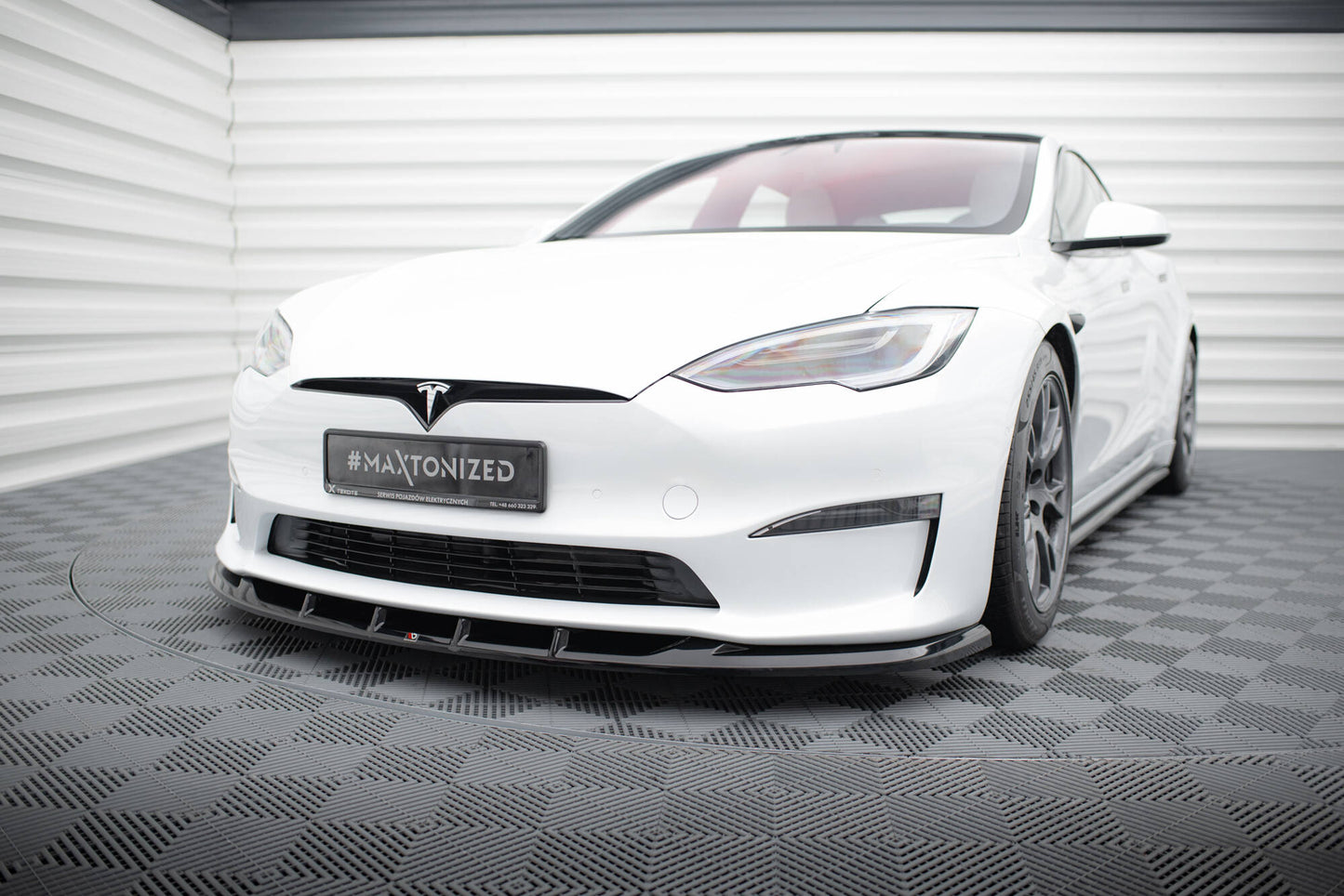Forreste splitter V.3 Tesla Model S Plaid Mk1 Facelift