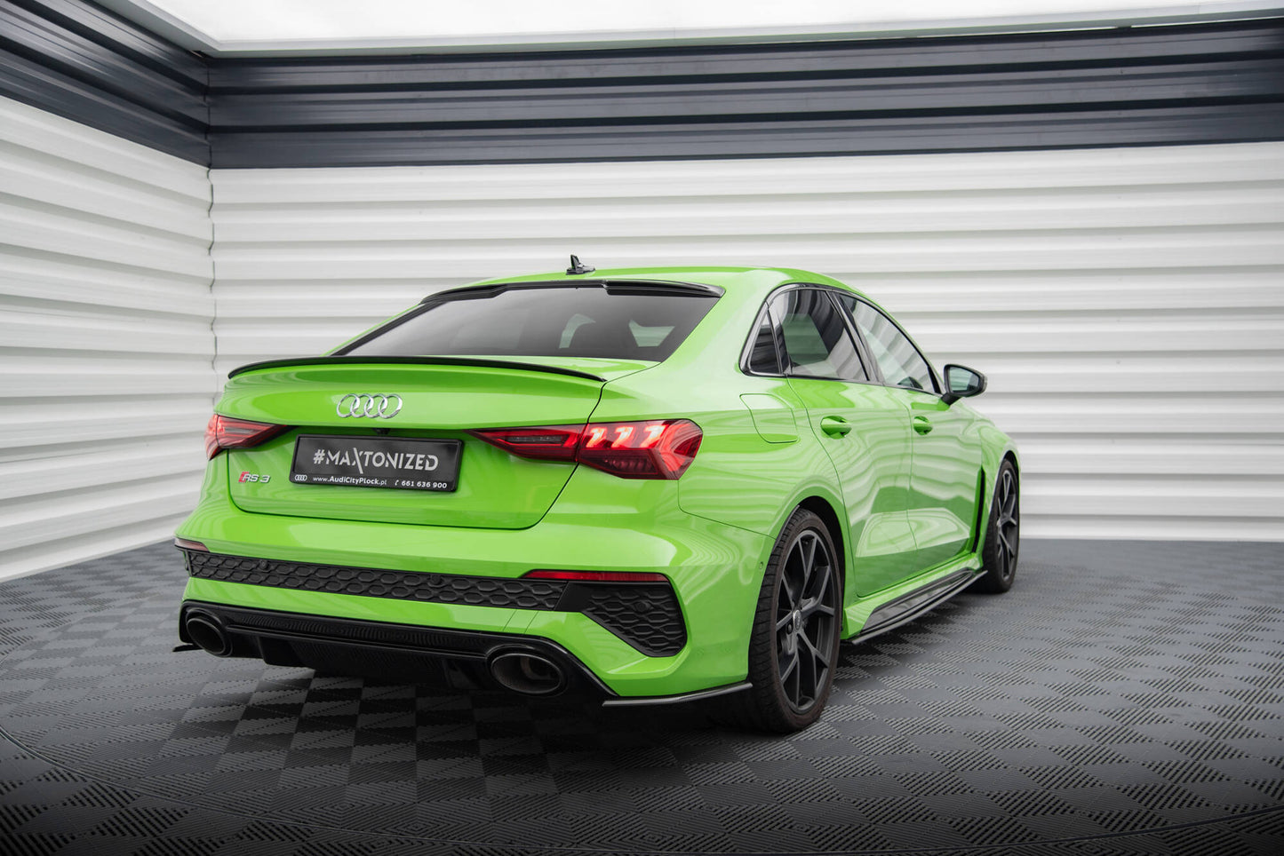 Bagerste sidesplitter Prepreg kulfiber Audi RS3 Sedan 8Y