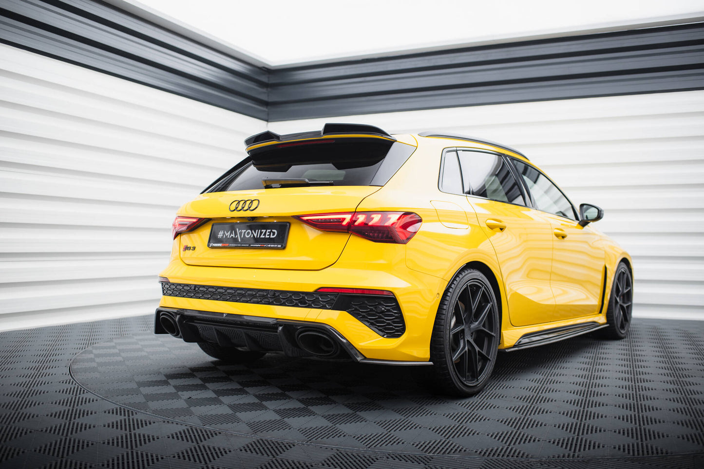 Bagerste sidesplitter Prepreg kulfiber Audi RS3 Sportback 8Y