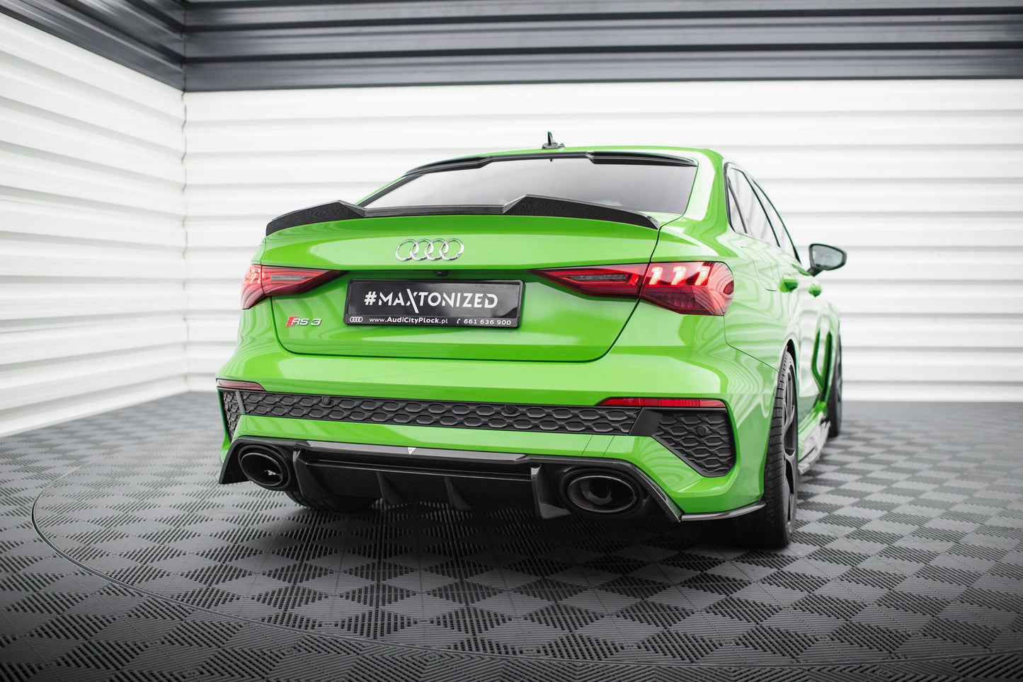 Bagerste sidesplitter Prepreg kulfiber V.2 Audi RS3 Sedan 8Y