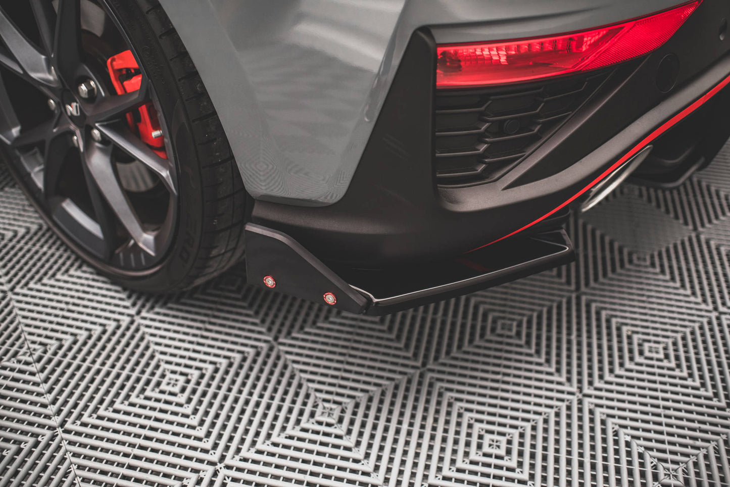 Bagerste sidesplitter V.1 + Flaps Hyundai I30 N Hatchback Mk3 Facelift